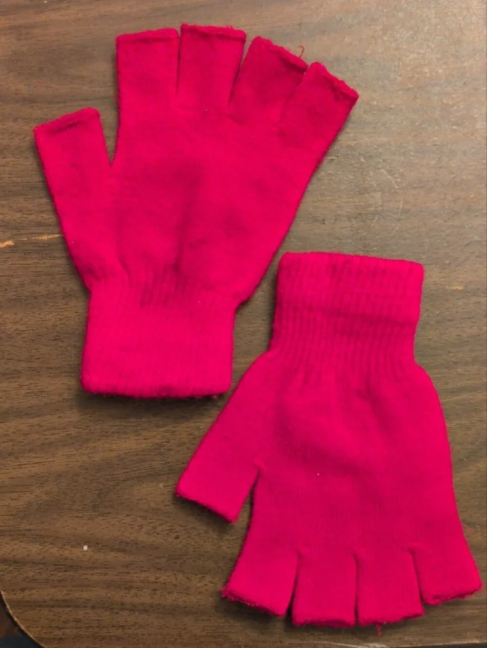 Hot Punk Fingerless Gloves with Black Skeleton Design
